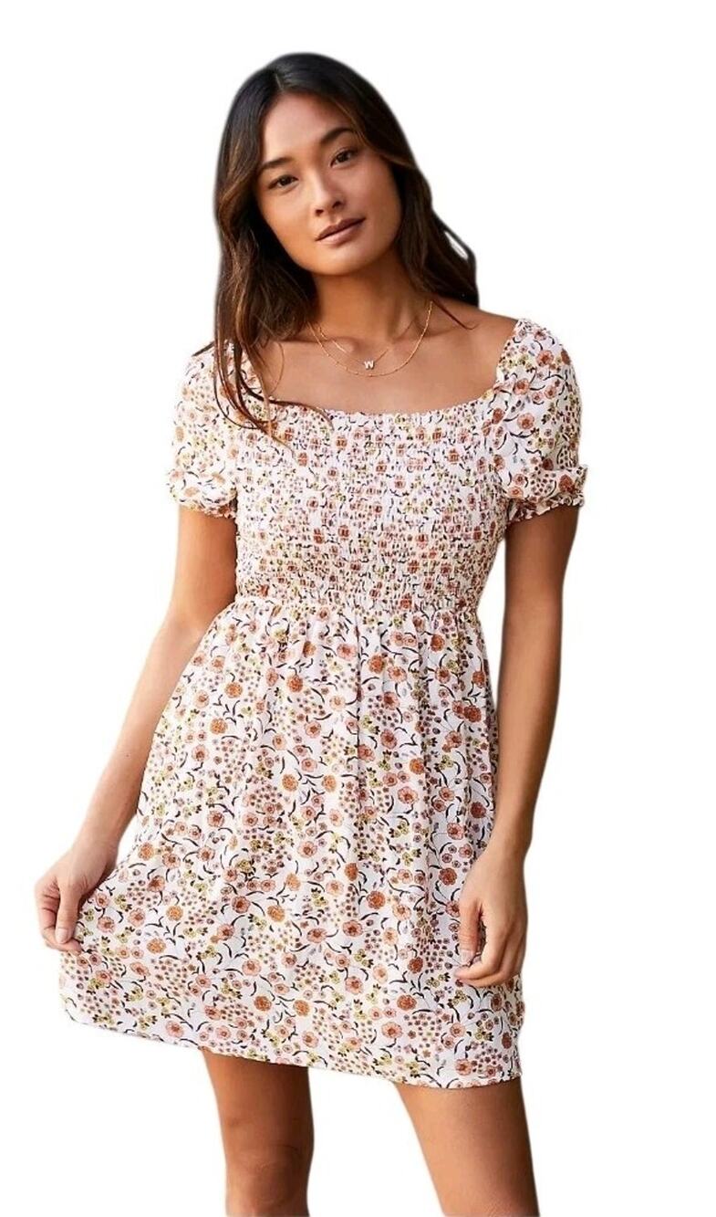 Maaji Anthropologie Wildflower Lucy Floral Dress Women’s L Coquette Cut Out Mini